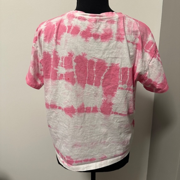 *OLD NAVY* Pink x White Love You More Short Sleeve Shirt Size Medium - Picture 3 of 6